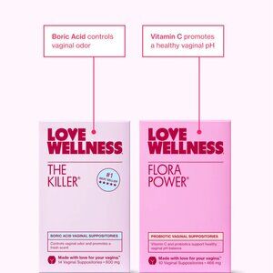 Love Wellness The Killer & Flora Power | Vaginal Suppository Duo